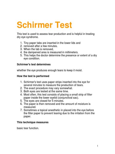 schirmer's test pdf